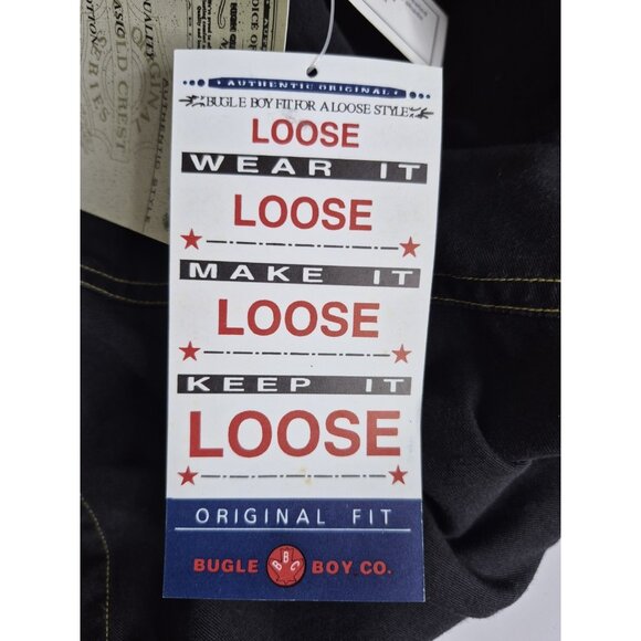 VTG Bugle Boy Long Sleeve Metal Button Up Black Western Shirt Men's Sz L NEW - Picture 6 of 13